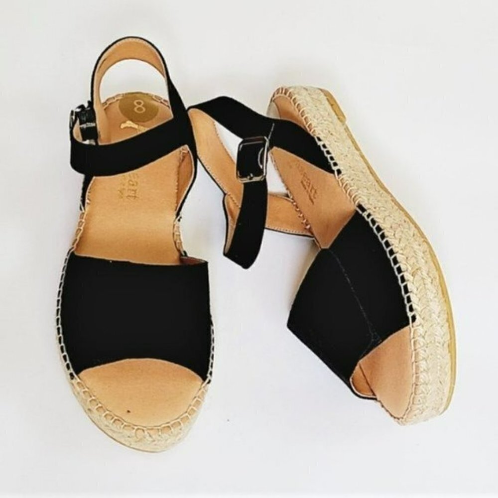 NWT PASEART Spain Leather Suede Flat Espadrille Sandals - Picture 7 of 11